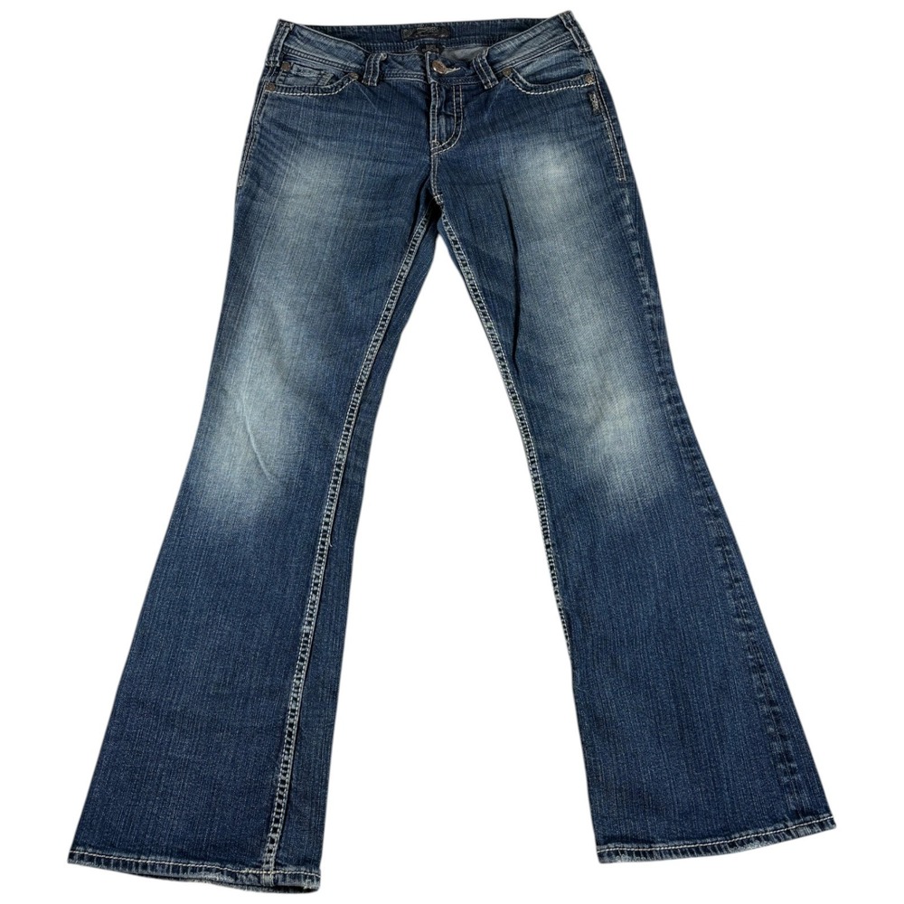 Silver Co. Suki Surplus Bootcut Jeans Womens 30x32 Blue Medium Wash Flap Pockets